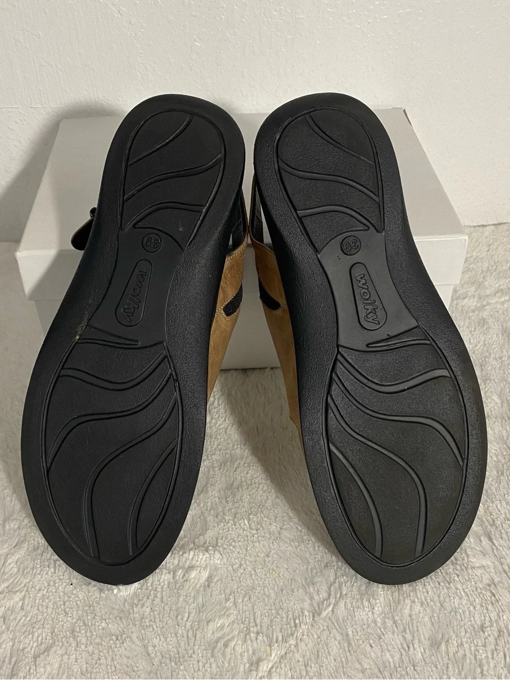 Wolky Nimes Tan Leather Slingback Adjustable Sandals Euro Size 39 (US 8)